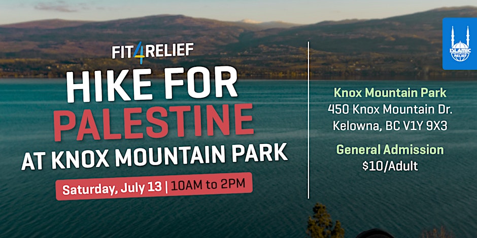 Support Nadine's Knox Mountain Hike for Palestine!